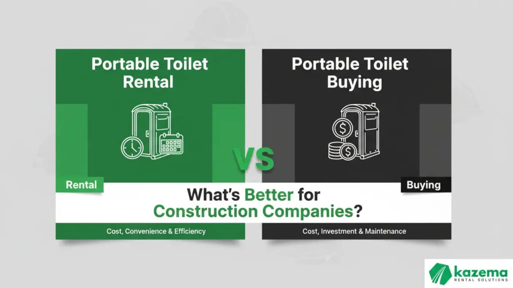 Portable Toilet Rental vs Buying: What’s Better for Construction Companies?